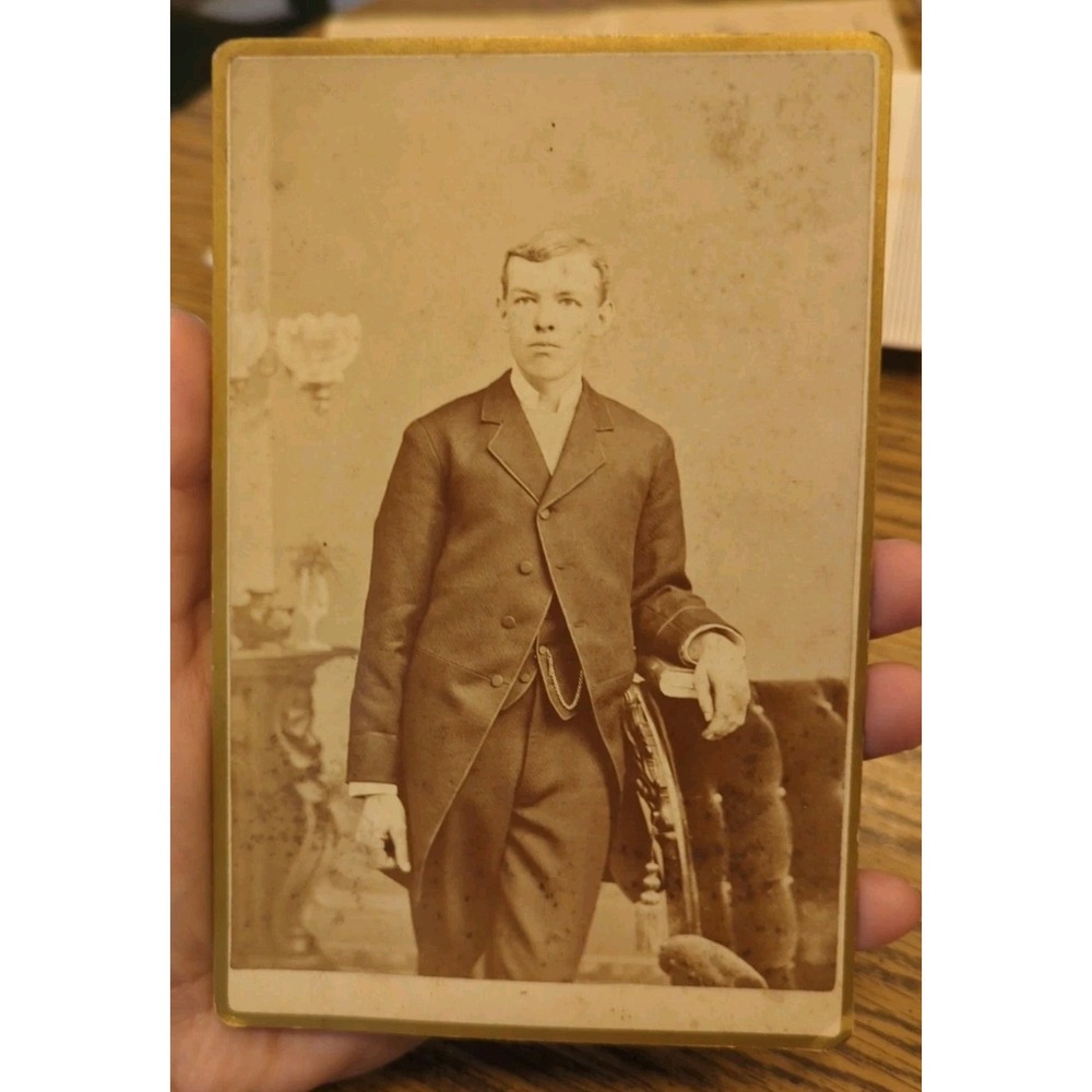 Antique Cabinet Card Man Gentleman Victorian Portrait Amsterdam New York Photo